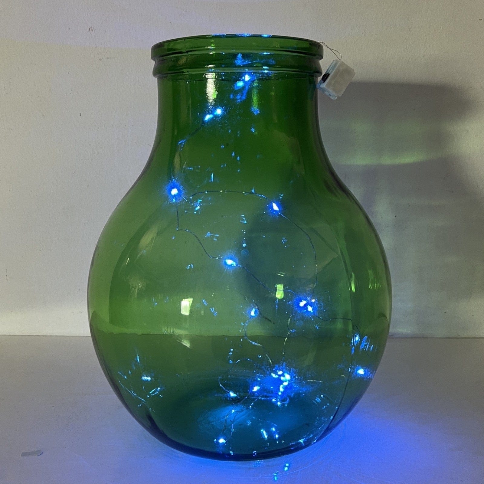 Damigiana in vetro verde bocca larga vecchio boccione Bottiglione Vintage Luci Categoria  Vetri e Cristalli