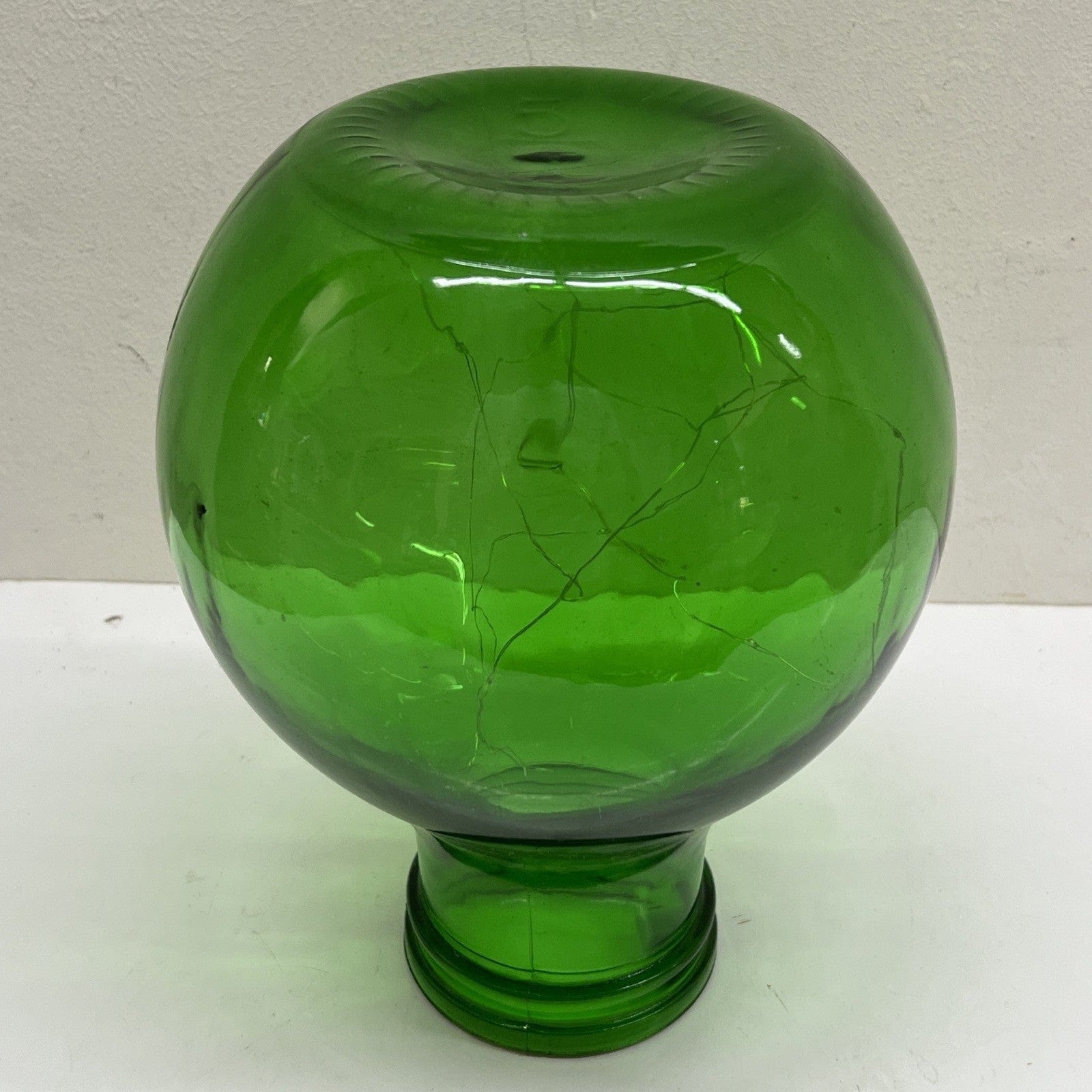 Damigiana in vetro verde bocca larga vecchio boccione Bottiglione Vintage Luci Categoria  Vetri e Cristalli