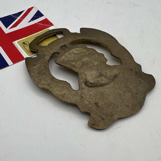 Decorazione In ottone inglese Ritratto Re Giorgio V Casa Reale commemorativa Categoria  Collezionismo:Personaggi da collezione:Altri personaggi