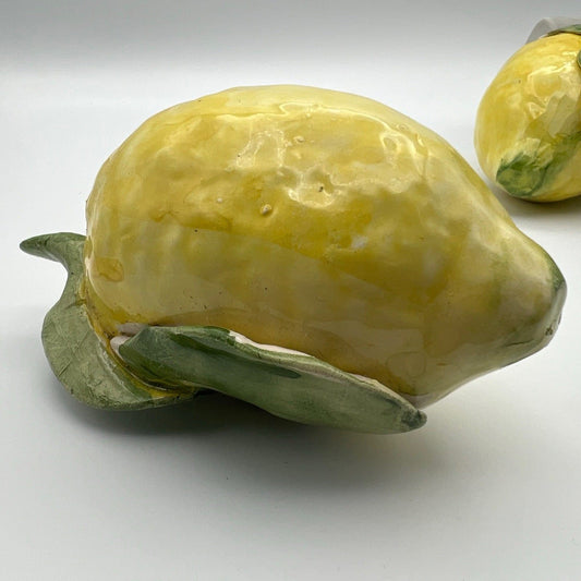Decorazione Vintage Limone in Ceramica di Vietri con foglia Categoria  Piatti e Piattini