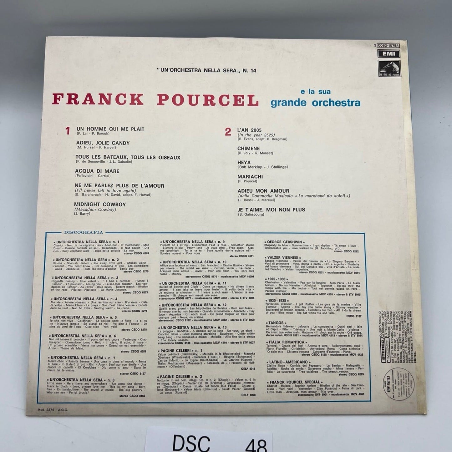 Disco in vinile 33 giri lp di FRANCK POURCEL et Son Grand Orchestre Categoria  Dischi in Vinile