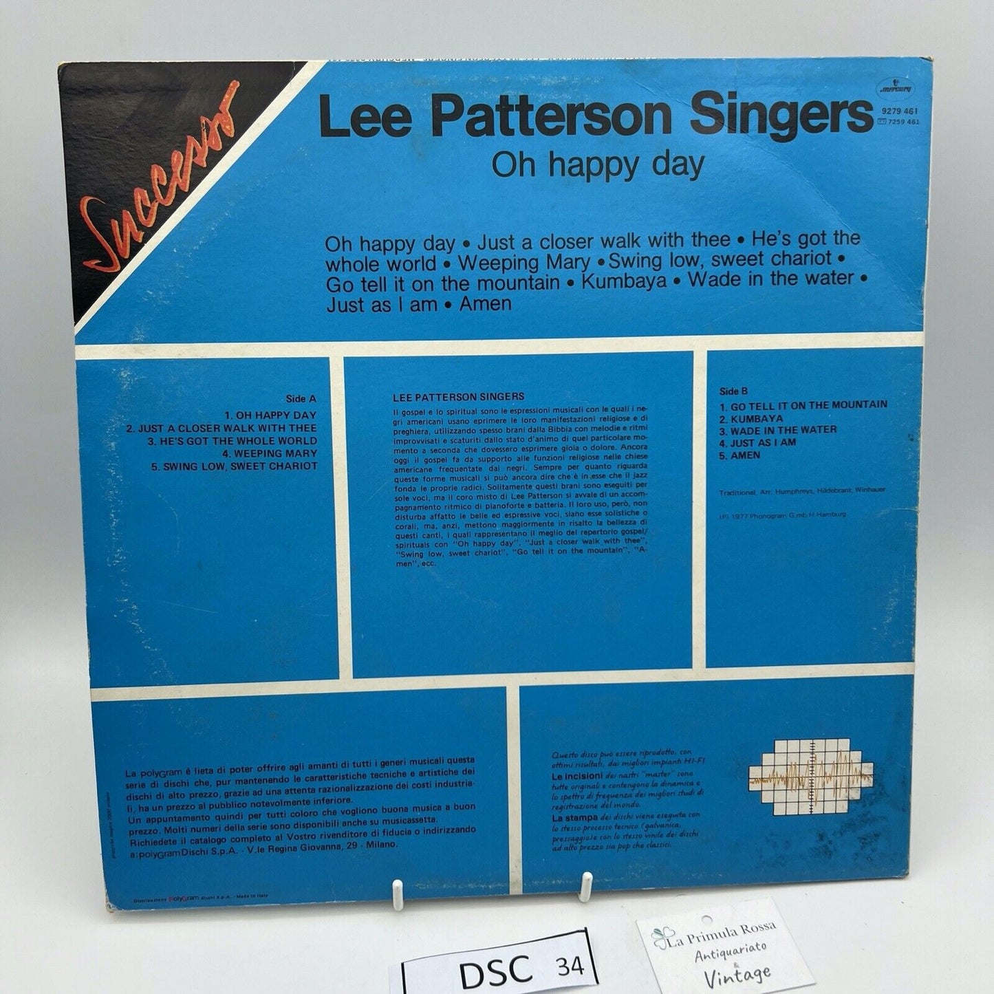 Disco in vinile 33 giri lp di Oh Happy Day VINTAGE Lee Patterson Singers Categoria  Dischi in Vinile
