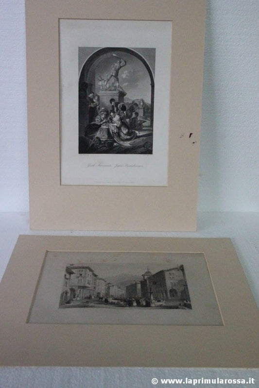 DUE INCISIONI ANTICHE INGLESI  TWO ANTIQUE ENGLISH PRINTS Categoria  Stampe e Incisioni