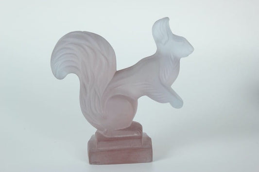 Fermacarte in vetro vintage statuetta Scoiattolo scultura da collezione Boemia Categoria  Vetri e Cristalli