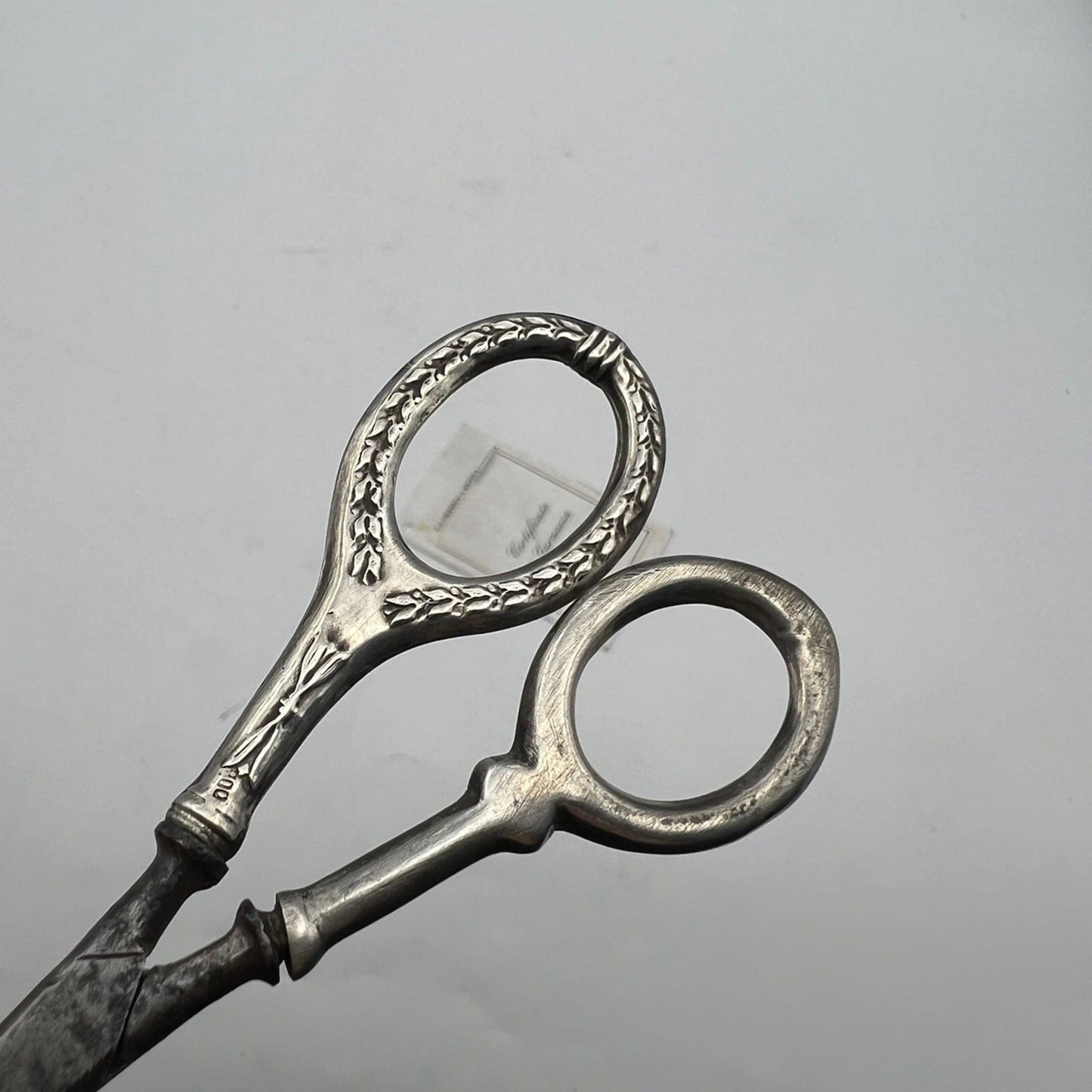 Forbici antiche con manico in Argento 800 da Manicure o Sarta primi 900 Categoria  Attrezzi e Strumenti
