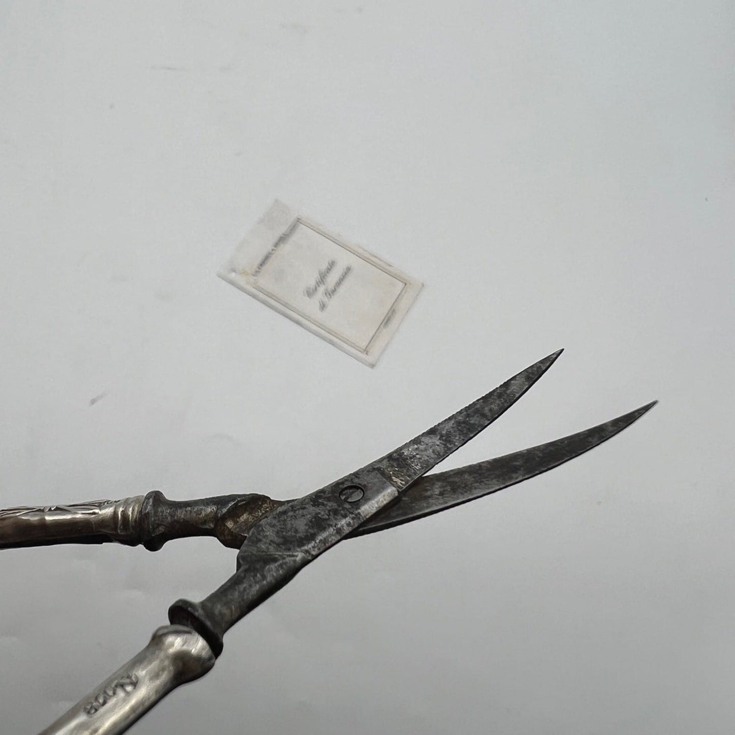 Forbici antiche con manico in Argento 800 da Manicure o Sarta primi 900 Categoria  Attrezzi e Strumenti