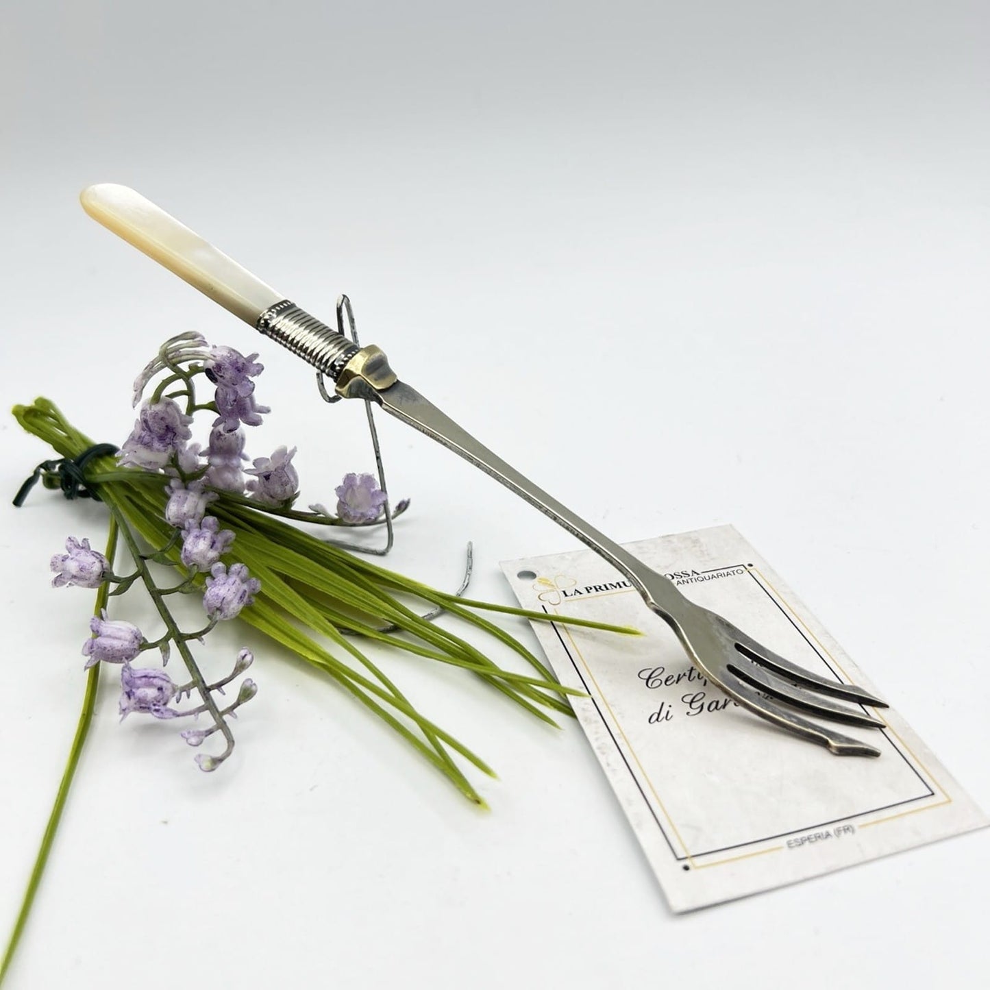 Forchetta antica forchettina da portata per sottaceti posata inglese per cucina Categoria  Sheffield & Argento