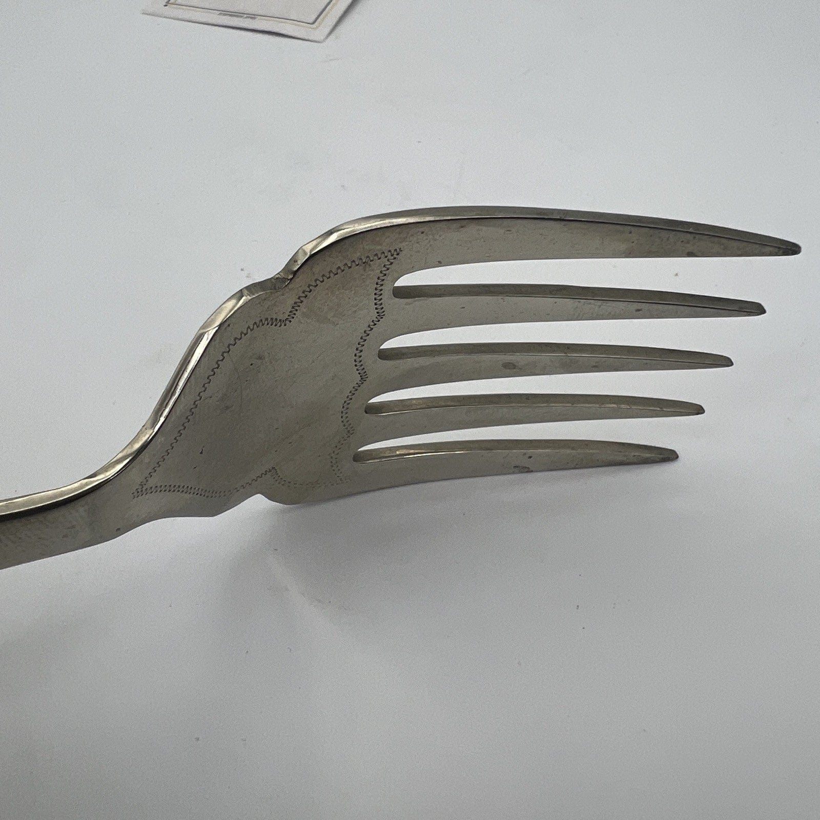 Forchetta antica forchettone da portata per pesce o pane posata inglese cucina Categoria  Sheffield & Argento