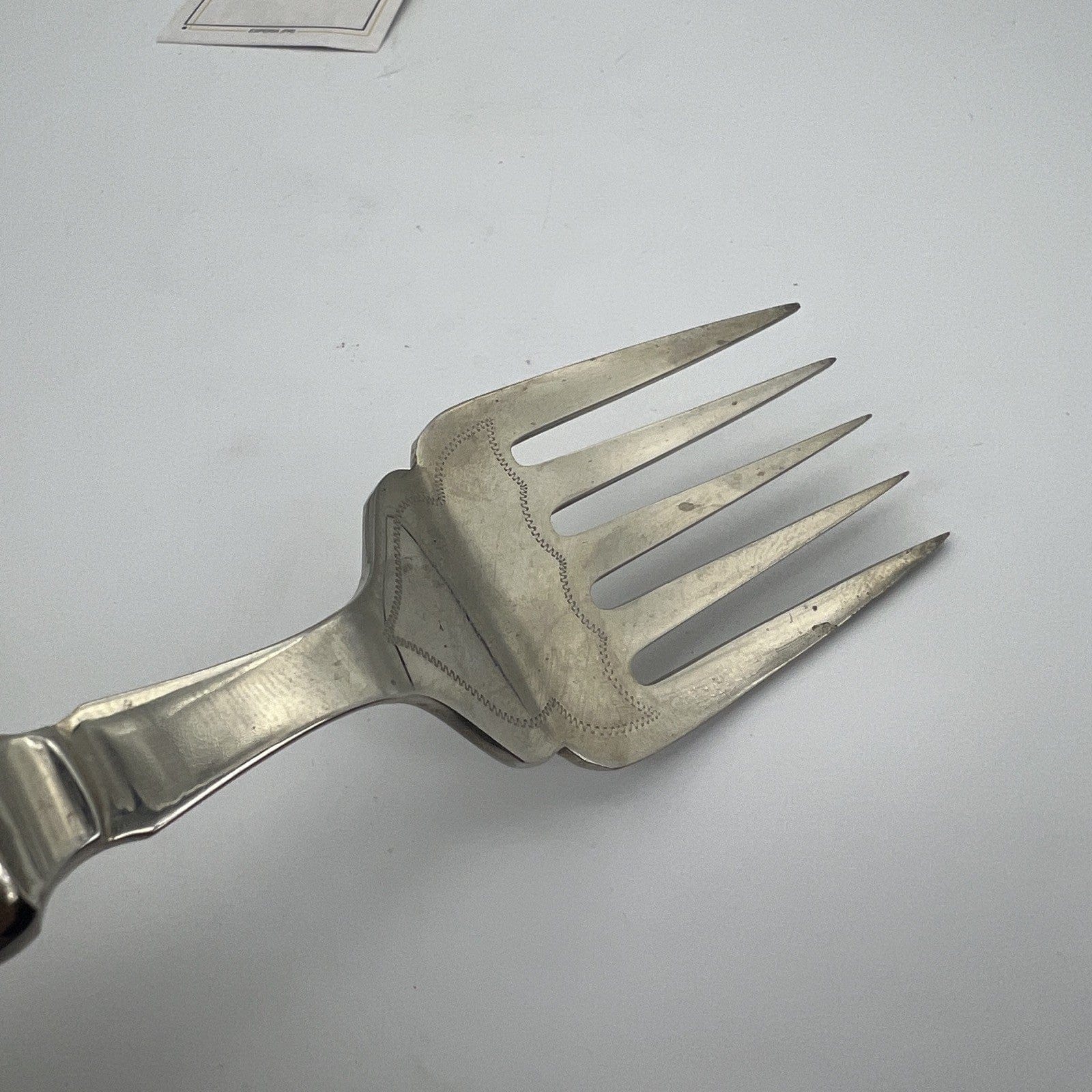 Forchetta antica forchettone da portata per pesce o pane posata inglese cucina Categoria  Sheffield & Argento