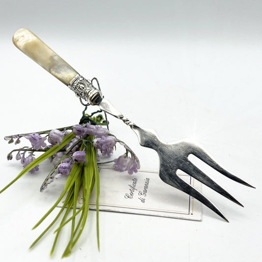 Forchetta antica forchettone in Argento Placcato EPNS posata inglese da portata Categoria  Sheffield & Argento