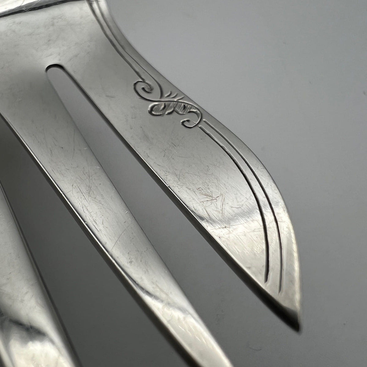 Forchetta antica forchettone per pesce in Argento Sheffield posata inglese '20 Categoria  Sheffield & Argento