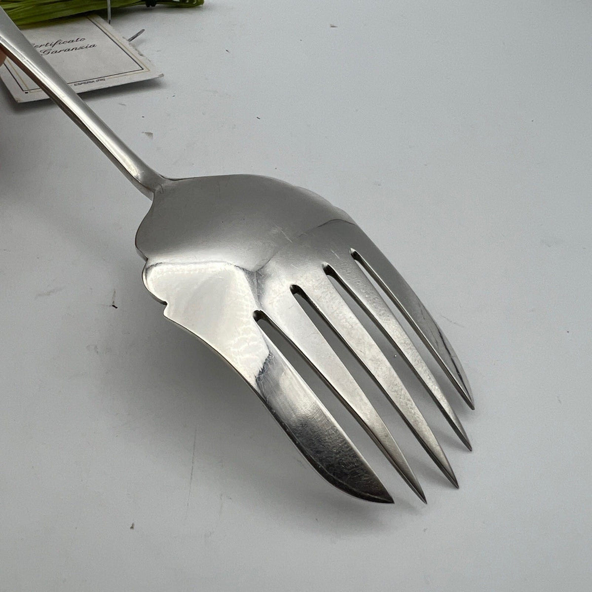 Forchetta antica forchettone per pesce in Argento Sheffield posata inglese '20 Categoria  Sheffield & Argento