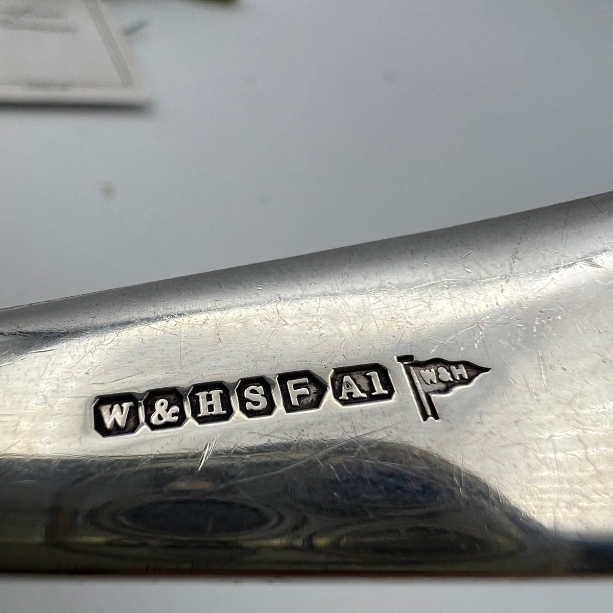 Forchetta antica forchettone per pesce in Argento Sheffield posata inglese '20 Categoria  Sheffield & Argento