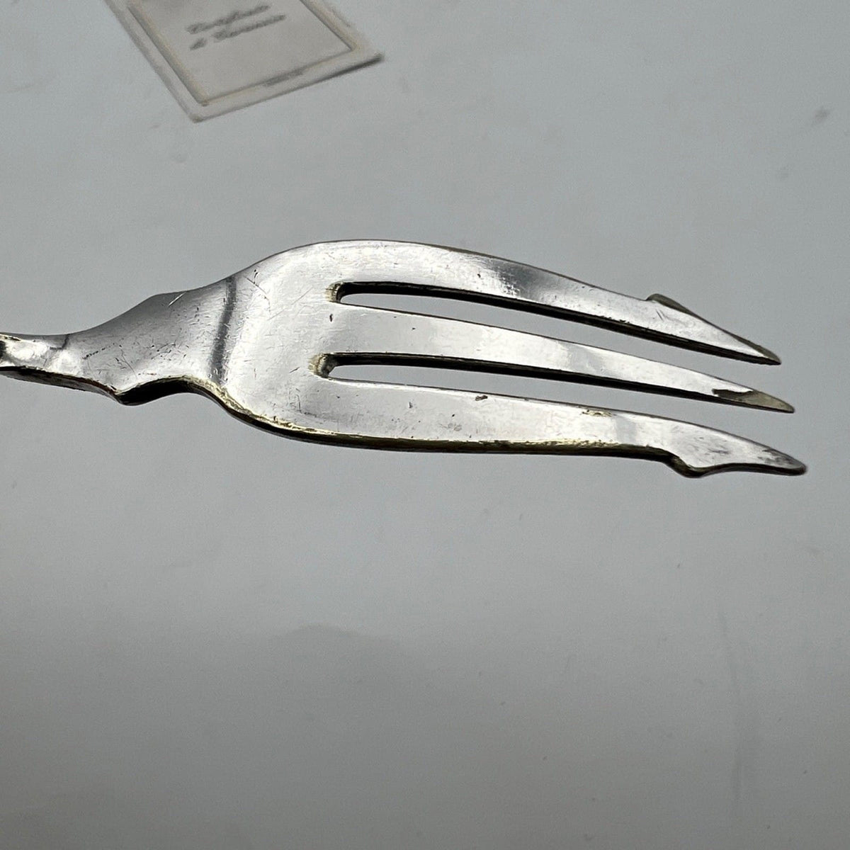 Forchetta tridente in argento sheffield antico silver plate corno di cervo Categoria  Sheffield & Argento