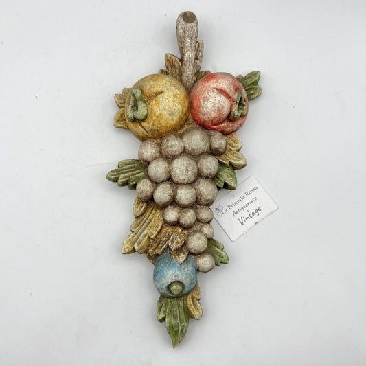 Fregio intaglio decorazione in di legno scolpito grappolo d' uva frutta vintage Categoria  Cimase-Fregi-Intagli in legno