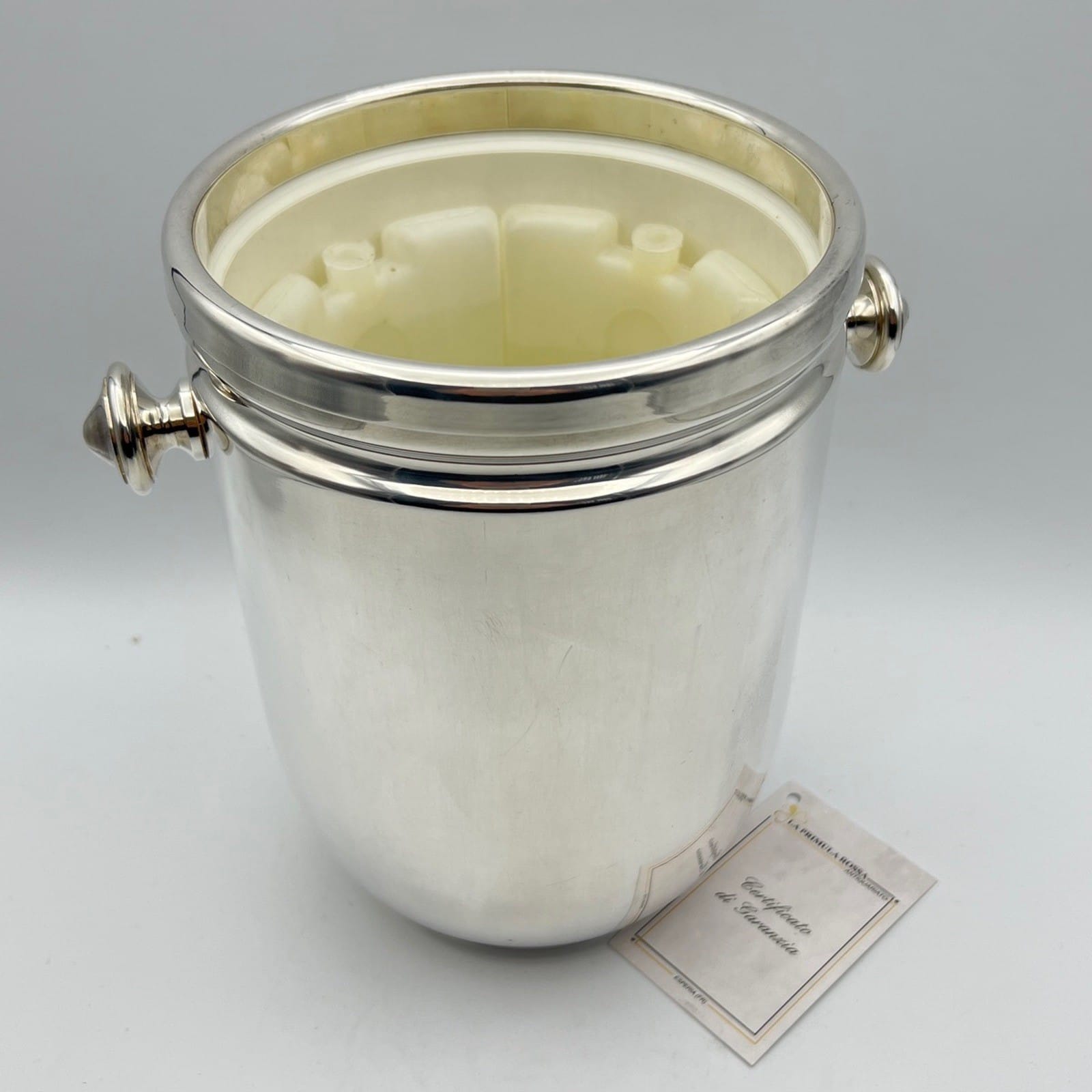Glacette in argento silver plated vintage secchiello per da vino portabottiglia Categoria  Sheffield & Argento