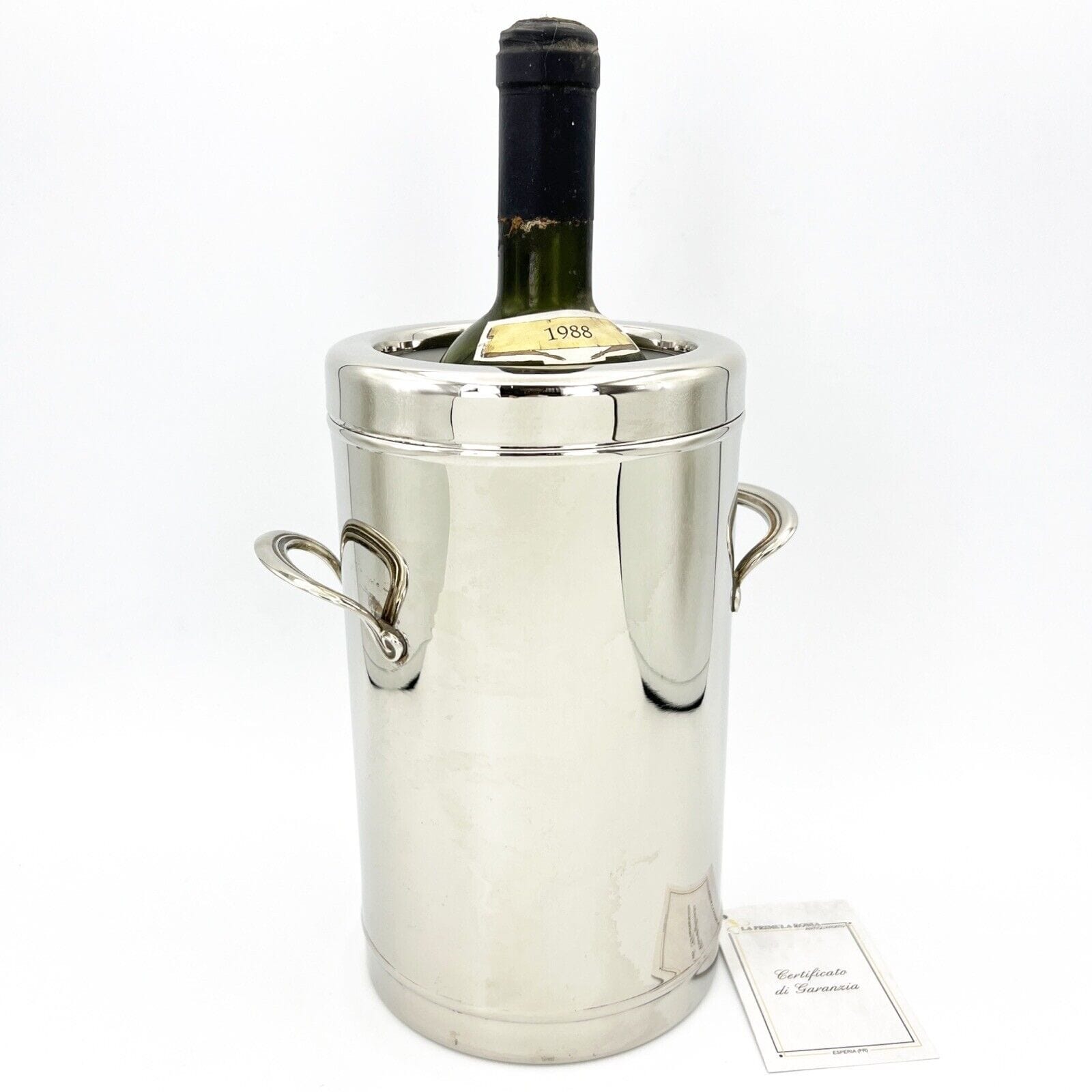 Glacette in argento silver plated vintage secchiello per da vino portabottiglia Categoria  Sheffield & Argento