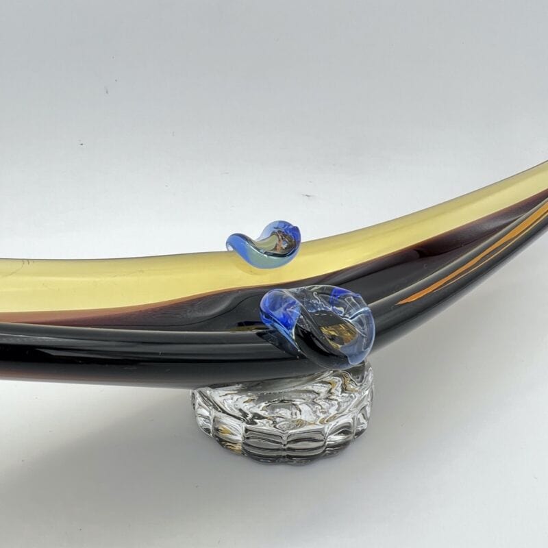Gondola in vetro di murano ambra souvenir Venezia Italia anni 60 Posacenere Categoria  Vintage