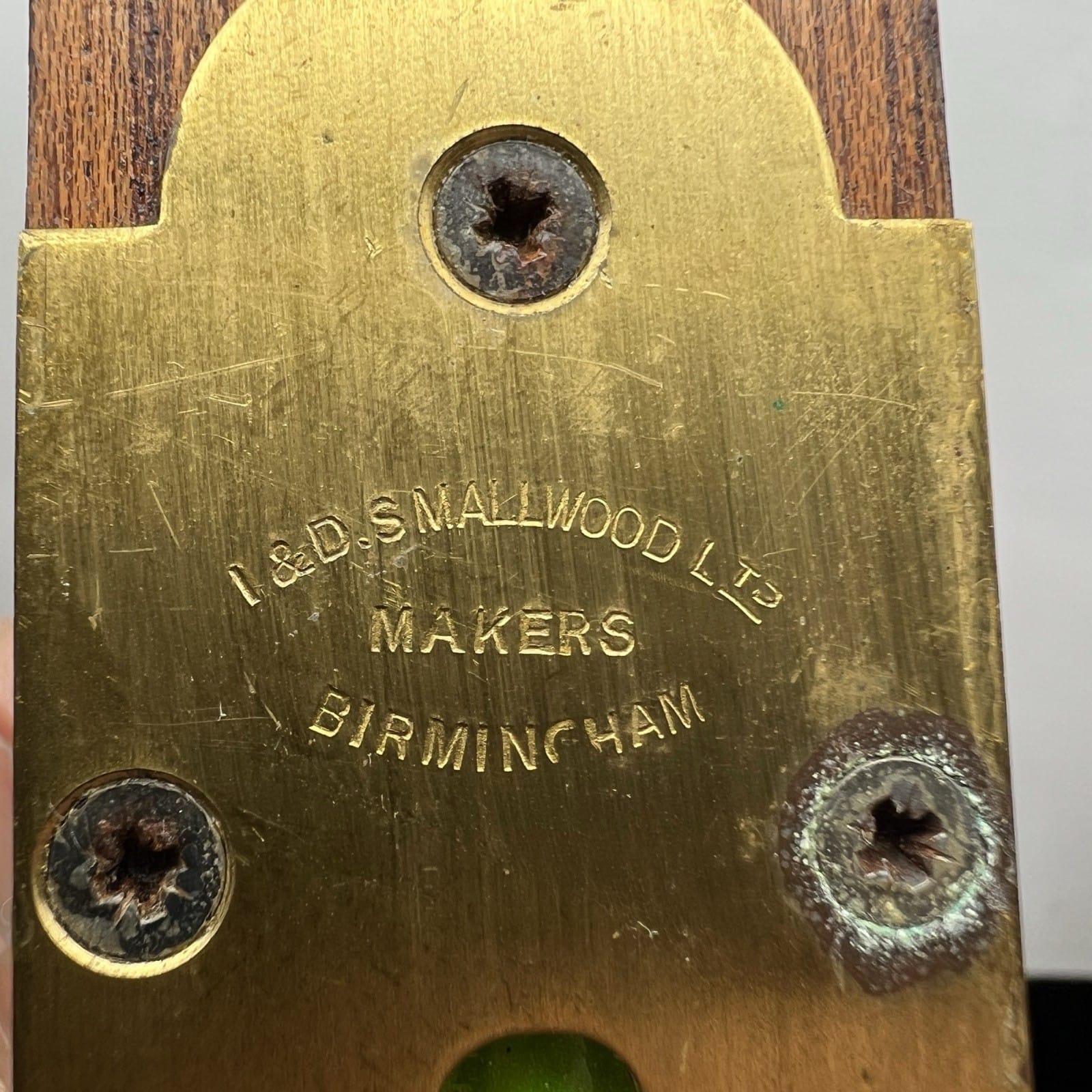 Grande Livella a due bolle antica in legno e ottone XX secolo inglese strumento Categoria  Attrezzi e Strumenti