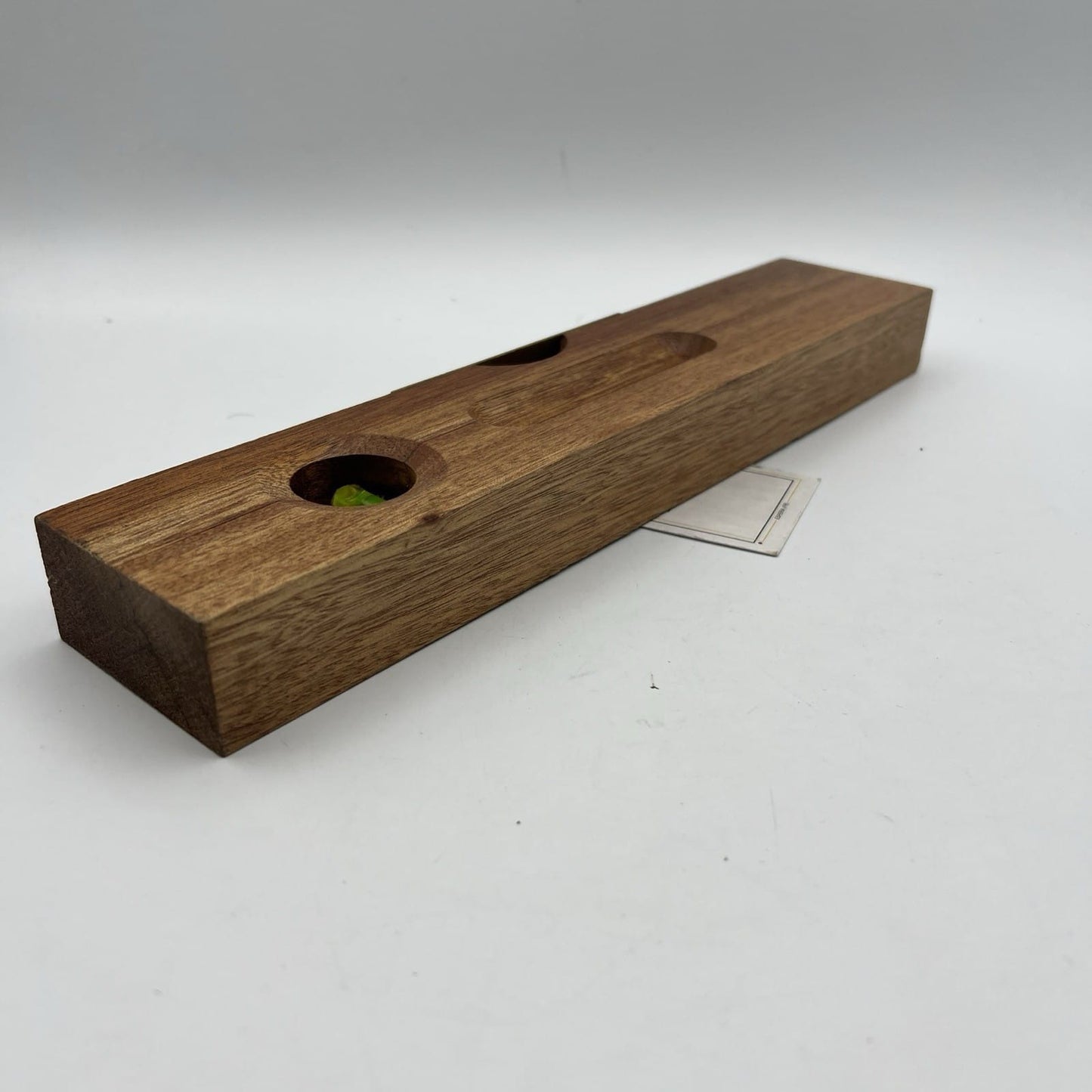 Grande Livella a due bolle antica in legno e ottone XX secolo inglese strumento Categoria  Attrezzi e Strumenti
