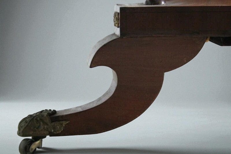 Grande Tavolo antico rettangolare da pranzo buffet in legno di mogano epoca 800 Categoria  Arredamento