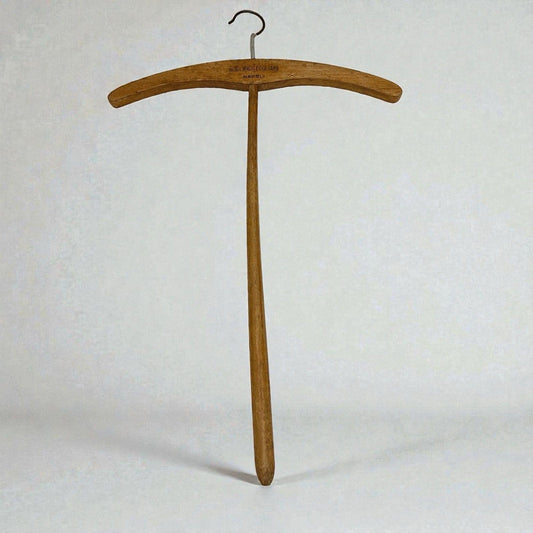 Grucce appendiabiti vintage antiche in legno Stampelle per Armadio Vetrina due Categoria  Vintage