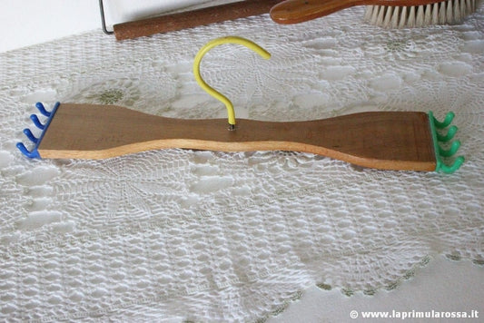 GRUCCIA VINTAGE IN LEGNO E PLASTICA  APPENDINO X GONNE VINTAGE SKIRTS CRUTCH Categoria  Vintage
