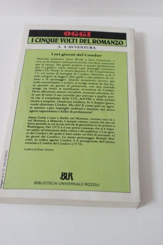 I SEI GIORNI DEL CONDOR EDIZIONE SPECIALE PER LA RIVISTA OGGI ANNO 1984 Categoria  Libri
