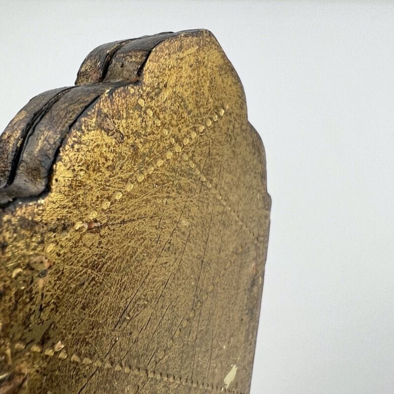 Icona antica religiosa sacra in legno dorato Madonna con il Bambino trittico XII Categoria  Oggetti sacri - rosari