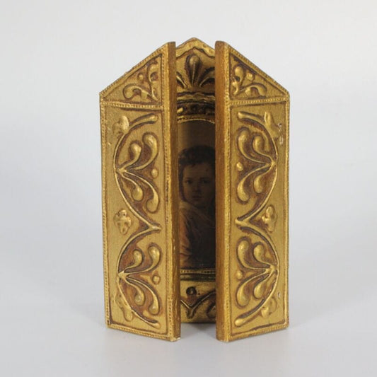 Icona antica religiosa sacra in legno libro Buon Pastore trittico Fiorentino Categoria  Oggetti sacri - rosari