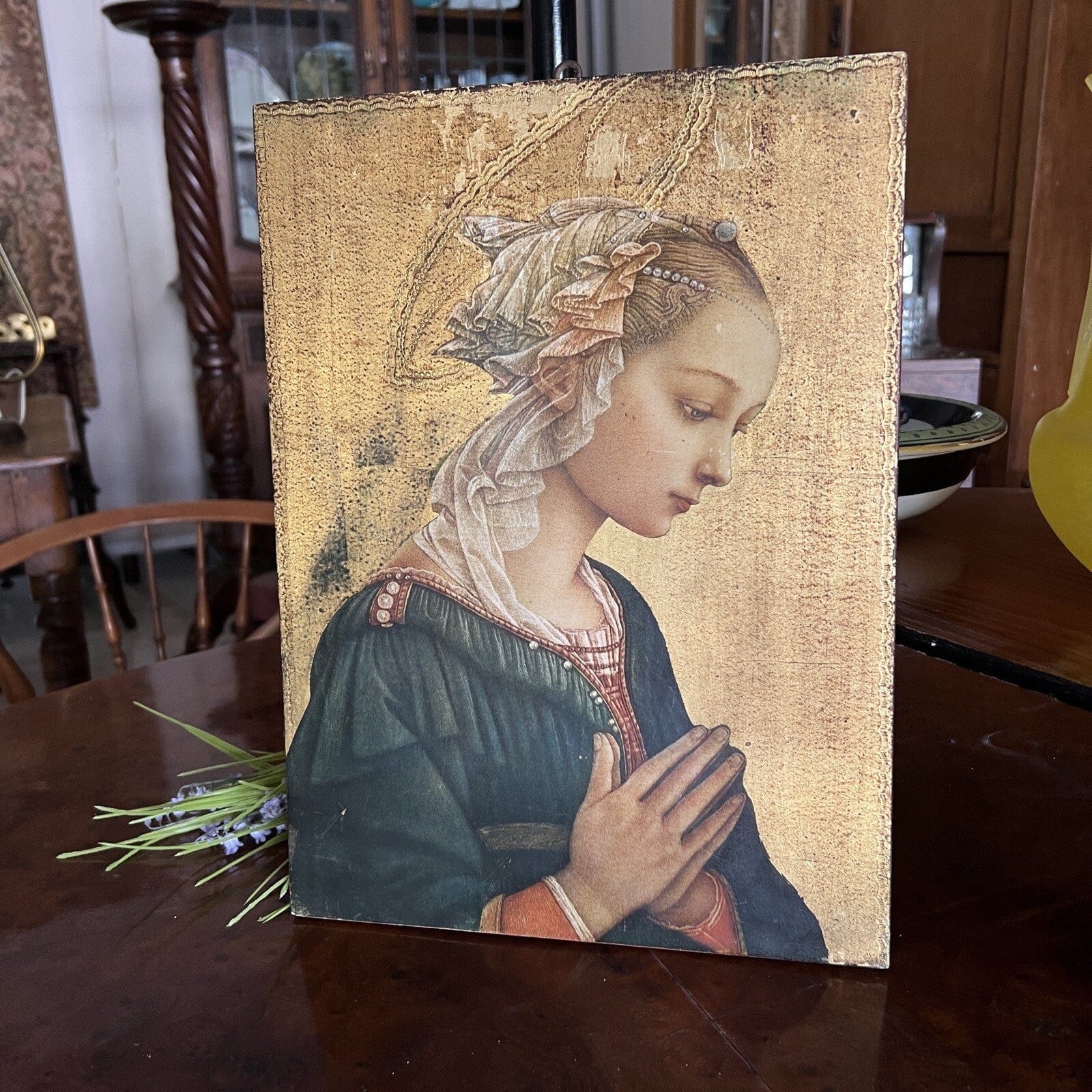 Icona antica religiosa sacra in legno su tavola dorato Madonna di Lippi Filippo Categoria  Oggetti sacri - rosari