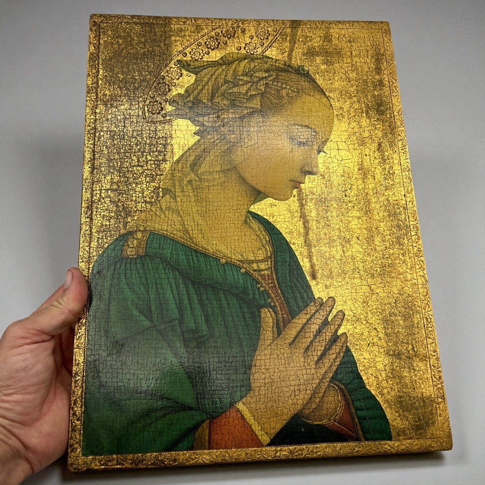 Icona antica religiosa sacra in legno su tavola dorato Madonna di Lippi Filippo Categoria  Oggetti sacri - rosari