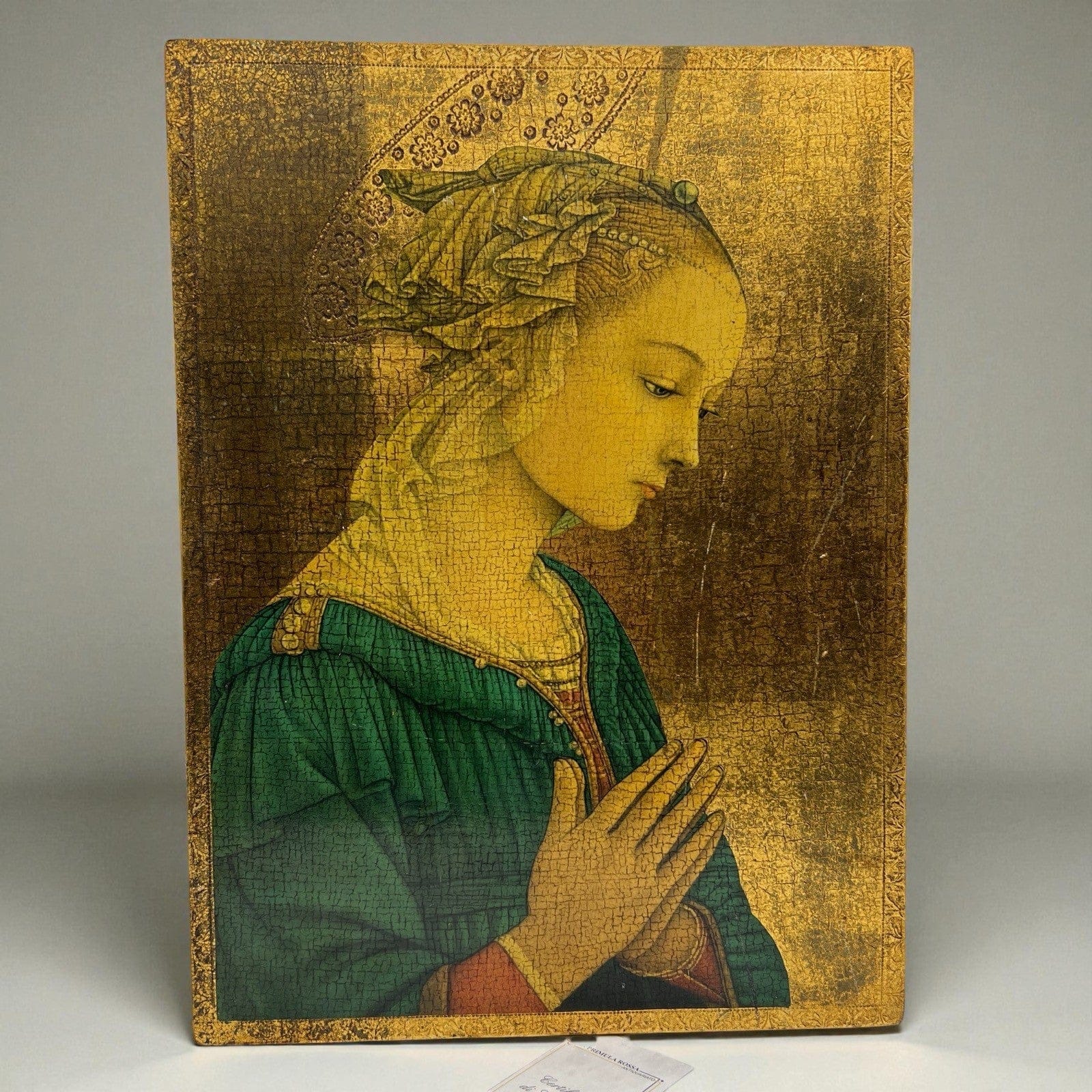 Icona antica religiosa sacra in legno su tavola dorato Madonna di Lippi Filippo Categoria  Oggetti sacri - rosari