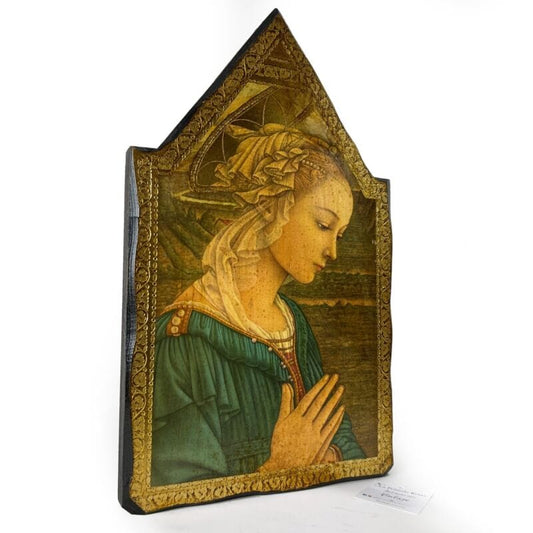 Icona antica religiosa sacra in legno su tavola dorato Madonna di Lippi Filippo Categoria  Oggetti sacri - rosari