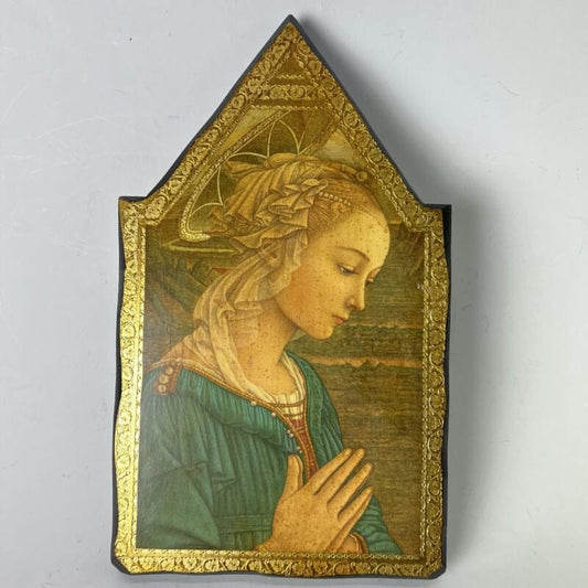 Icona antica religiosa sacra in legno su tavola dorato Madonna di Lippi Filippo Categoria  Oggetti sacri - rosari
