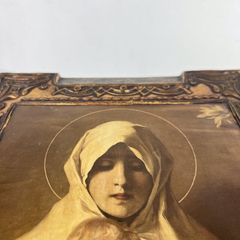 Icona antica religiosa sacra in legno Tavola Madonna dell'ulivo con Bambino Categoria  Oggetti sacri - rosari