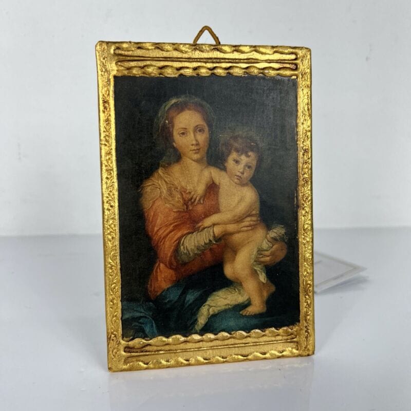 La Vergine col figlio Madonna con il bambino antica in legno oro Icona religiosa Categoria  Oggetti sacri - rosari