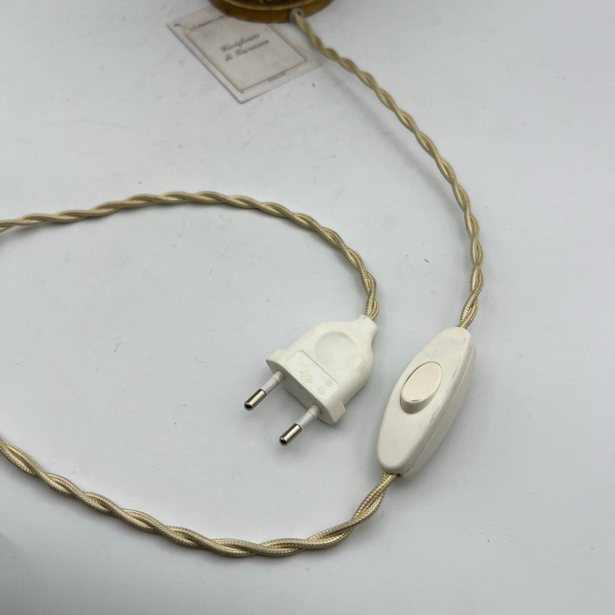 Lampada antica da tavolo vintage Abatjour Barocco Lume in ottone con paralume Categoria  Lampade Appliques