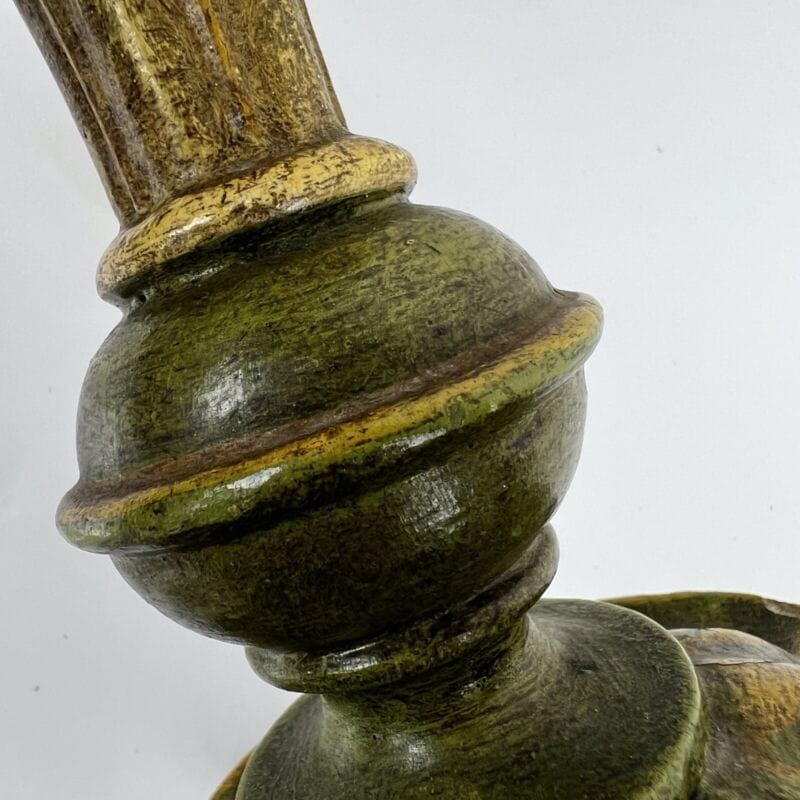 Lampada antica fiorentina da tavolo vintage Abatjour Lume in legno dipinto Verde Categoria  Lampade Appliques
