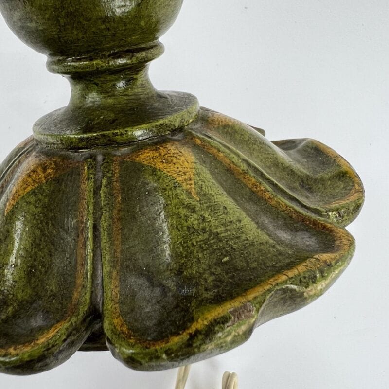 Lampada antica fiorentina da tavolo vintage Abatjour Lume in legno dipinto Verde Categoria  Lampade Appliques