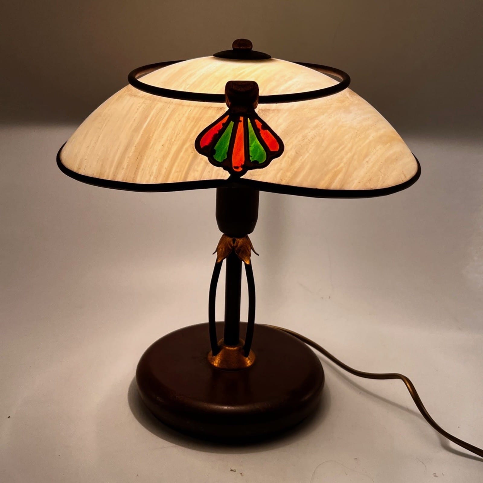 Lampada Da Tavolo Anni 80 in stile antico Liberty  Abat Jour Vintage Tiffany Categoria  Lampade Appliques
