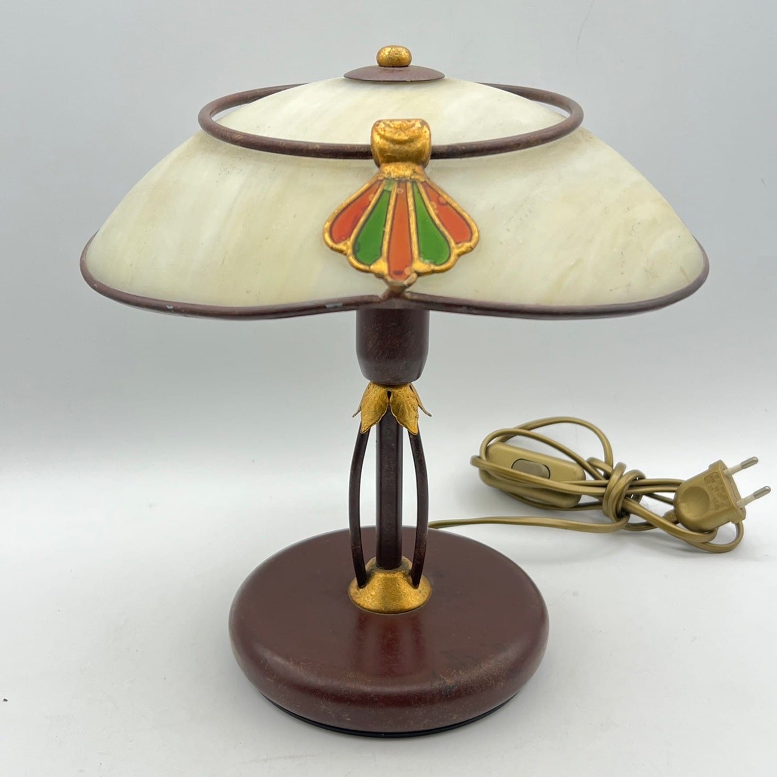 Lampada Da Tavolo Anni 80 in stile antico Liberty  Abat Jour Vintage Tiffany Categoria  Lampade Appliques