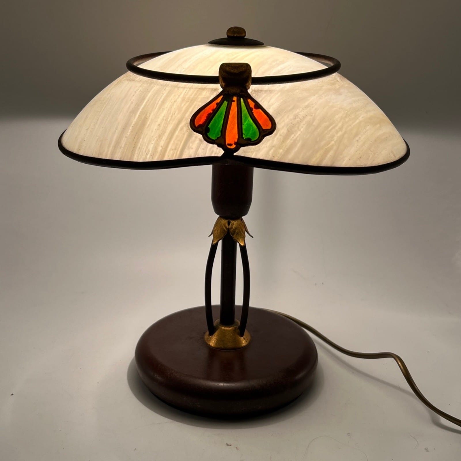 Lampada Da Tavolo Anni 80 in stile antico Liberty  Abat Jour Vintage Tiffany Categoria  Lampade Appliques