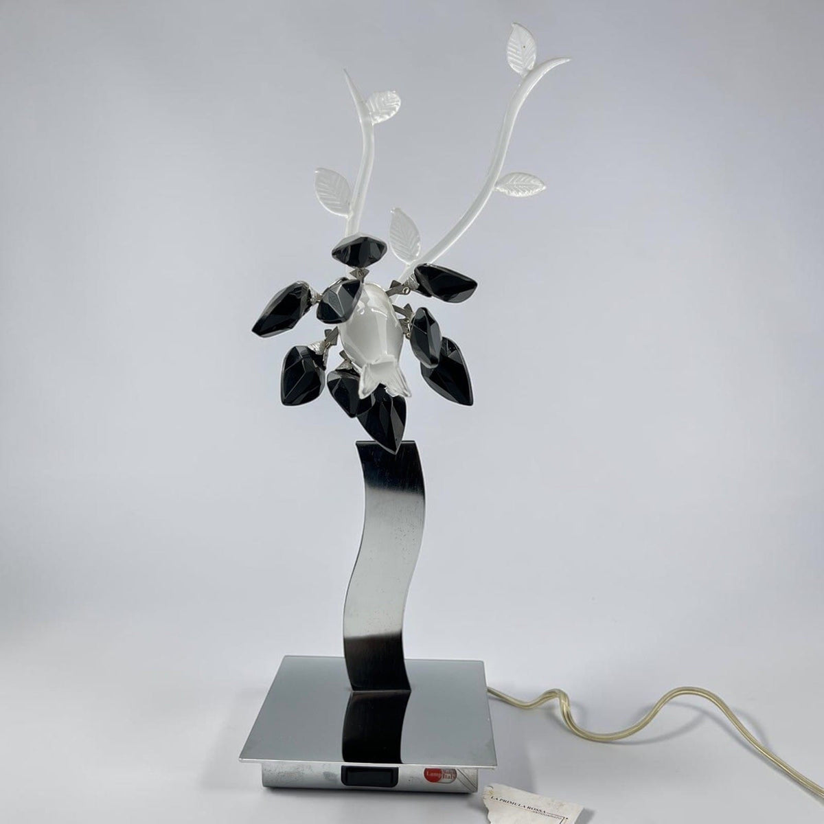 Lampada da tavolo Collezione Boccioli Cromata fiori Rami in vetro Murano LAMP Categoria  Lampade Appliques