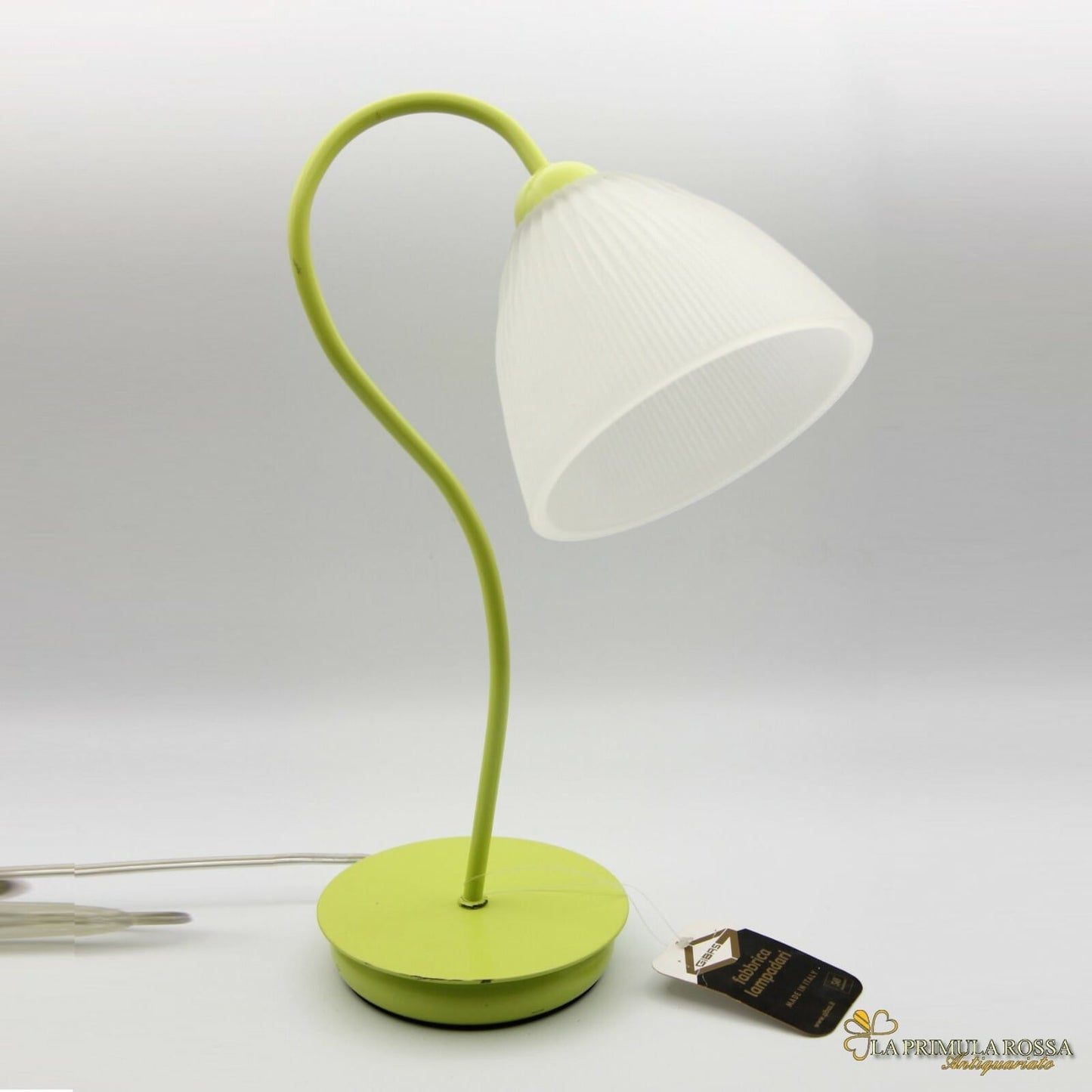 Lampada da tavolo scrivania abatjour GIBAS in metallo verde cristallo satinato Categoria  Lampade Appliques