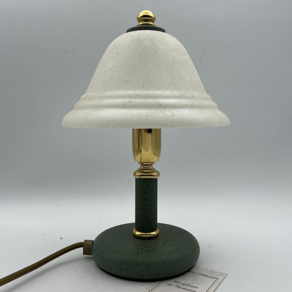 Lampada Da Tavolo Vintage Stile Classico verde oro Albani Lumetto Abatjour Lume Categoria  Lampade Appliques