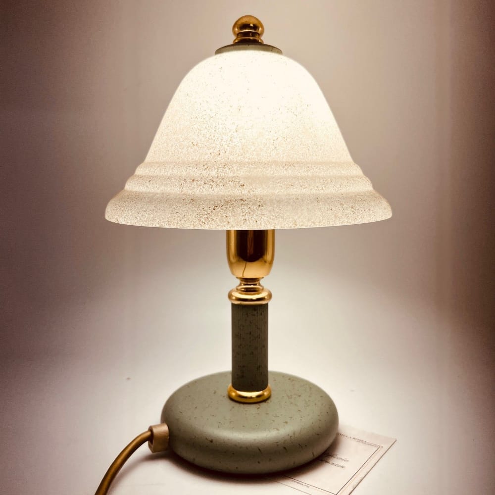 Lampada Da Tavolo Vintage Stile Classico verde oro Albani Lumetto Abatjour Lume Categoria  Lampade Appliques