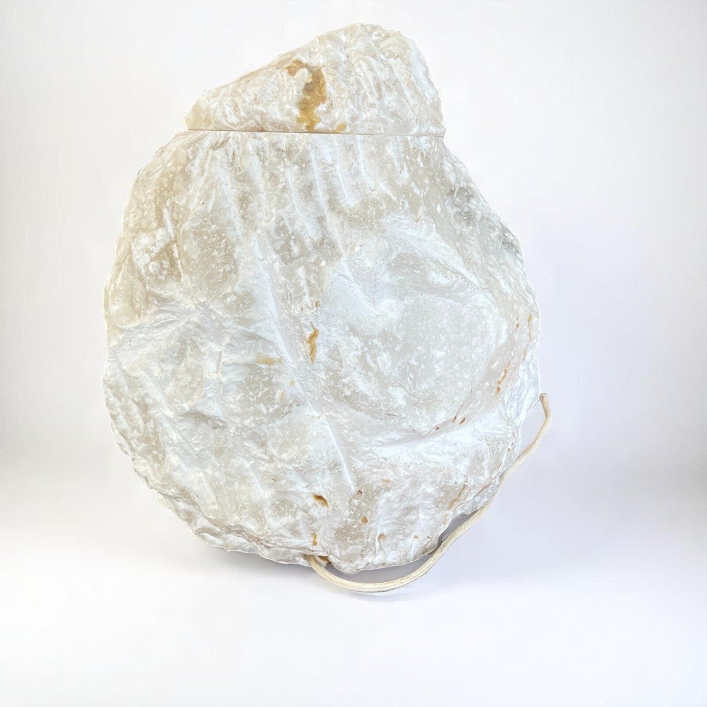Lampada in Pietra di Alabastro simil sale Marmo Anni '70 Lume Roccia grezza Categoria  Lampade Appliques