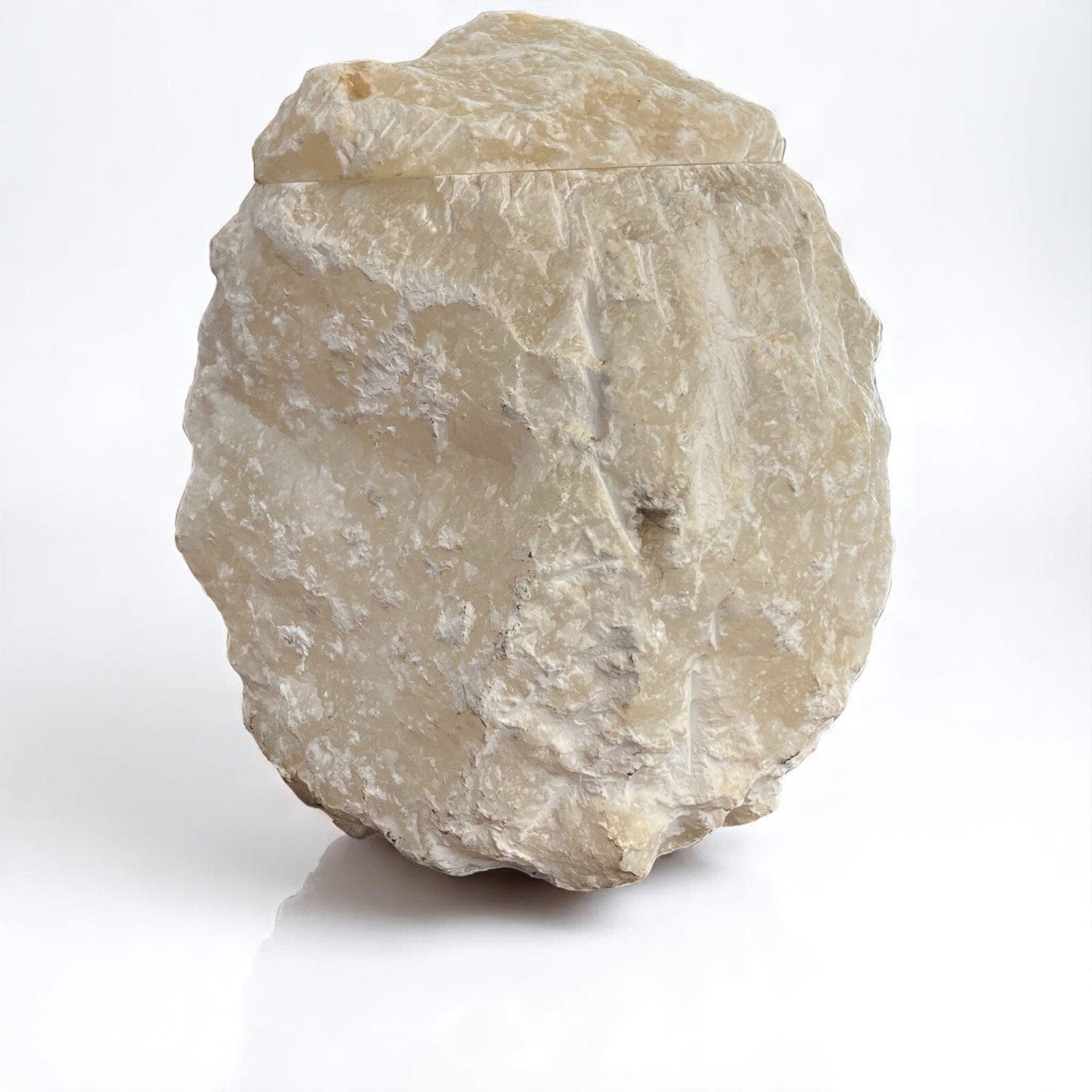 Lampada in Pietra di Alabastro simil sale Marmo Anni '70 Lume Roccia grezza Categoria  Lampade Appliques