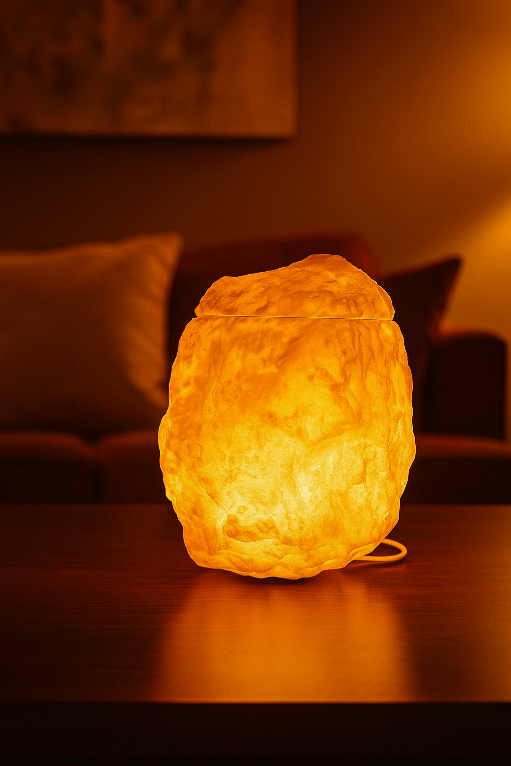 Lampada in Pietra di Alabastro simil sale Marmo Anni '70 Lume Roccia grezza Categoria  Lampade Appliques